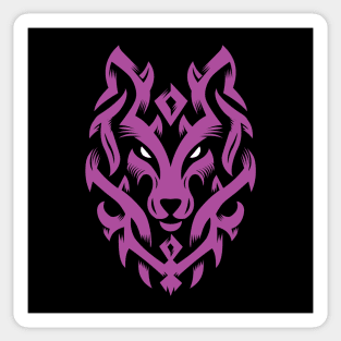 Wolf Tribal Ornament lovely blend drawing cute cool colorful Sticker